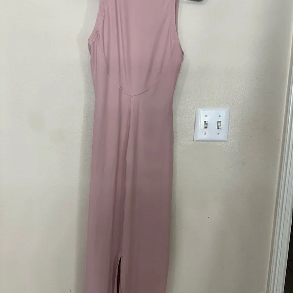 Lululemon Athletica Pink Ribbed Bodycon Midi Dress - Picture 3 of 6